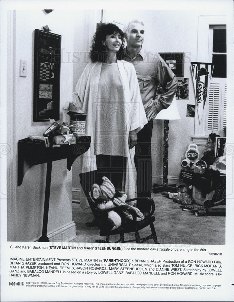 1989 Press Photo Steve Martin &amp; Mary Steenburgen in &quot;Parenthood&quot; - Historic Images