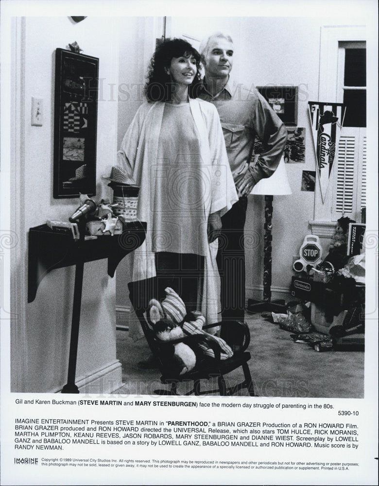 1989 Press Photo Steve Martin & Mary Steenburgen in "Parenthood" - Historic Images