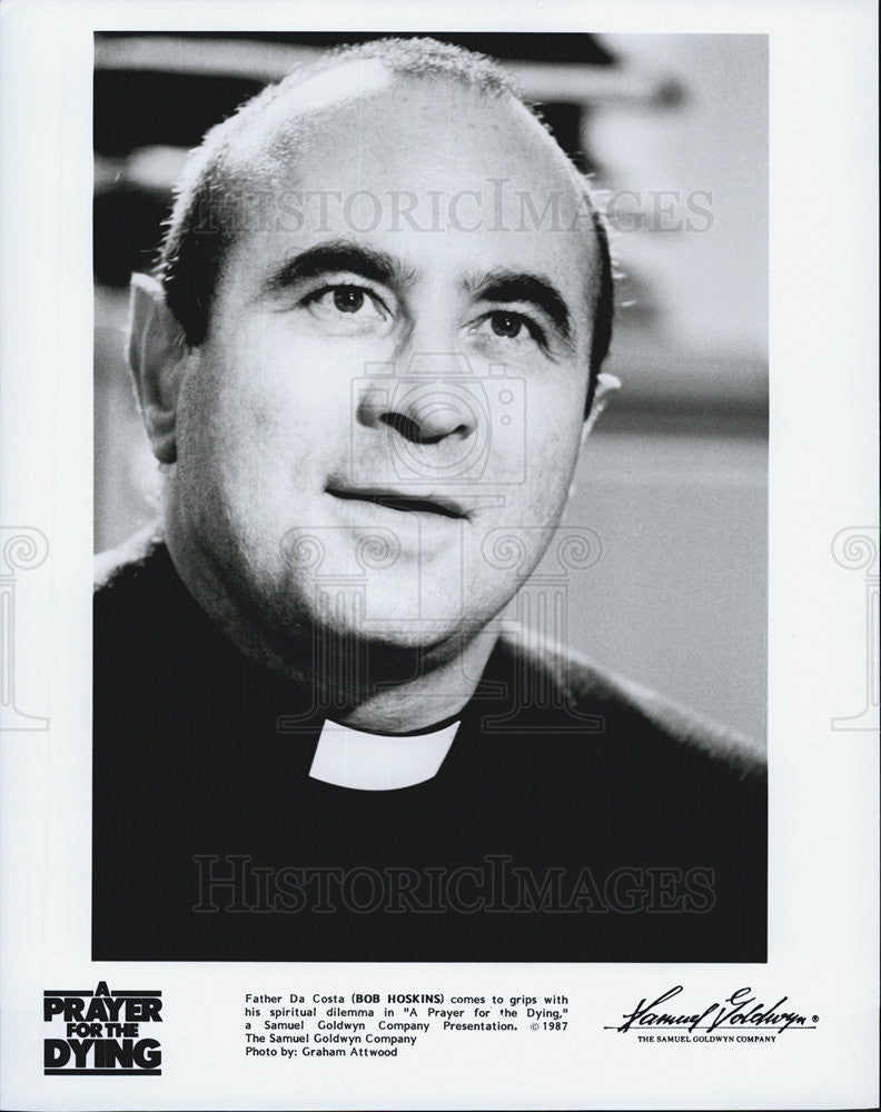 1987 Press Photo Bob Hoskins in &quot;A Prayer for the Dying&quot; - Historic Images