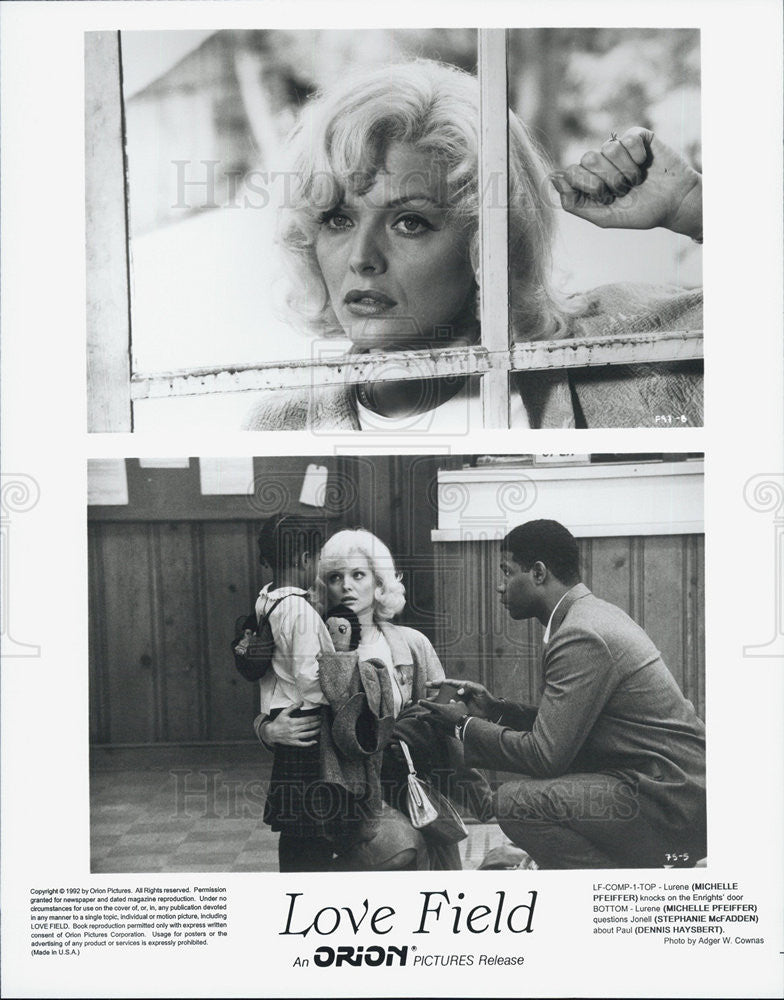 1992 Press Photo Michelle Pfeifer,Stephanie McFadden,Dennis Haysbert&quot;Love Field&quot; - Historic Images