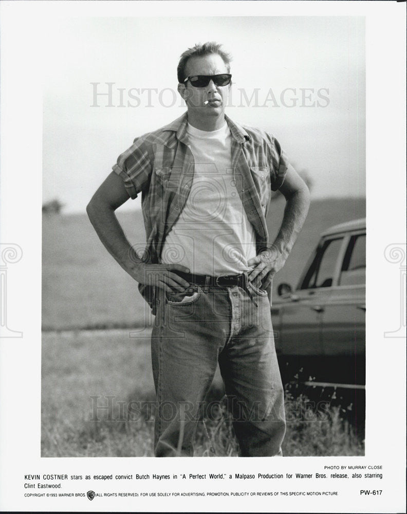 1993 Press Photo Actor Kevin Costner In Warner Bros. Movie A Perfect World - Historic Images