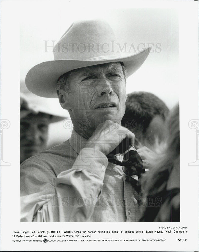 1993 Press Photo Clint Eastwood in &quot;A Perfect World&quot; - Historic Images