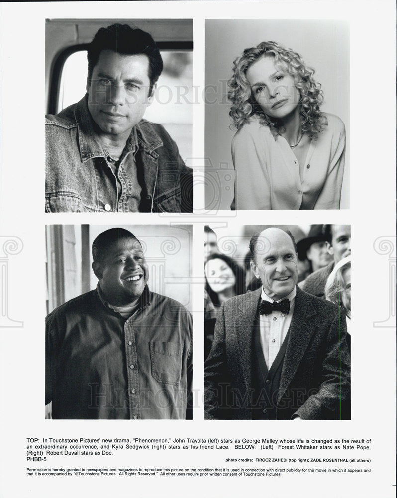 1996 Press Photo &quot;Phenomonon&quot; John Travolta,Kyra Sedgewick,Forest Whitaker - Historic Images