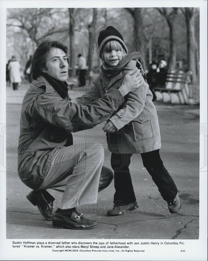 1979 Press Photo Dustin Hoffman &amp; Justin Henny in &quot;Kramer vs Kramer&quot; - Historic Images