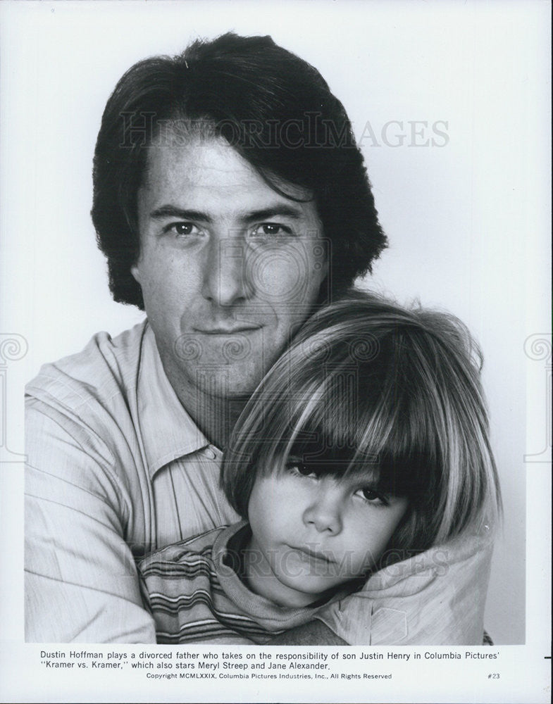 1979 Press Photo Dustin Hoffman &amp; Justin Henry in &quot;Kramer vs Kramer&quot; - Historic Images