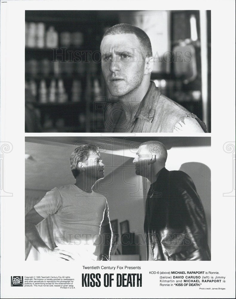 1995 Press Photo of David Rapaport &amp; David Caruso in &quot;Kiss of Death&quot; - Historic Images