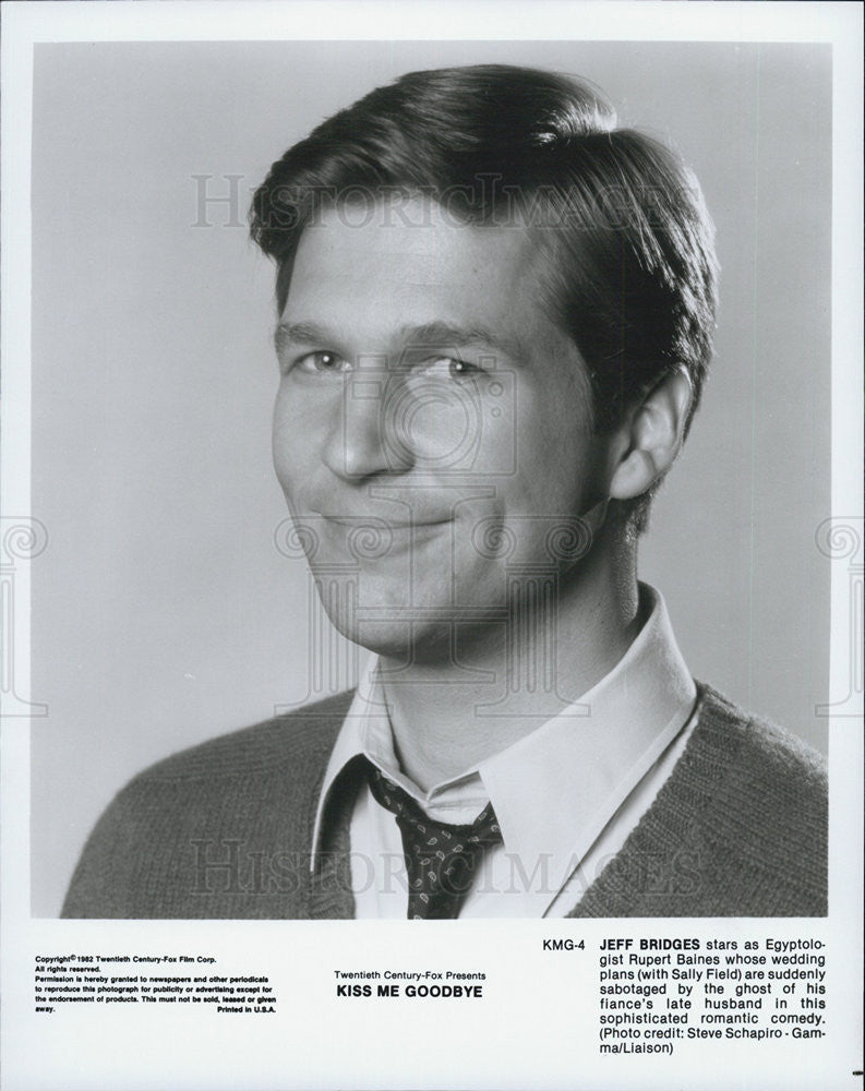 1982 Press Photo of Jeff Bridges in &quot;Kiss Me Goodbye&quot; - Historic Images