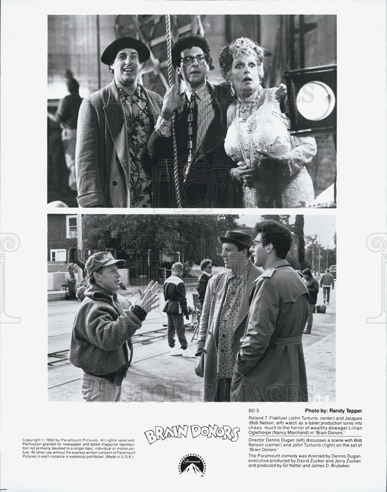 1992 Press Photo of scenes from the comedy &quot;Brain Donors&quot; - Historic Images