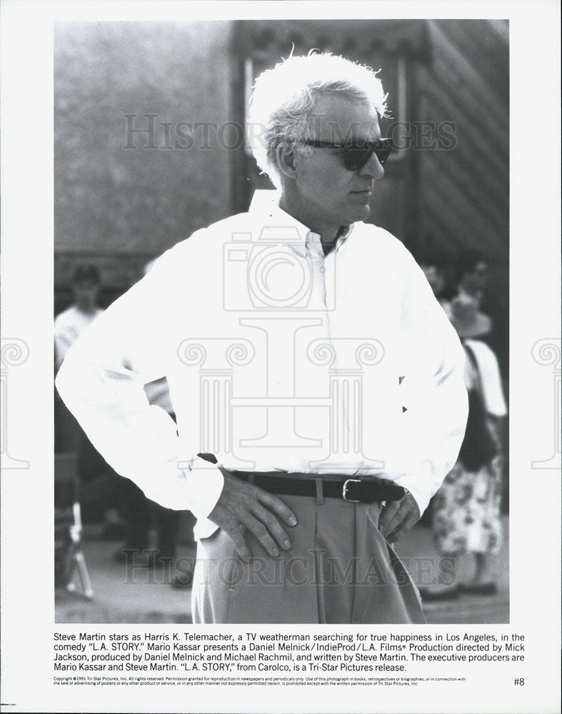 1991 Press Photo Steve Martin LA Story Movie ACtor Harris K Telemacher - Historic Images