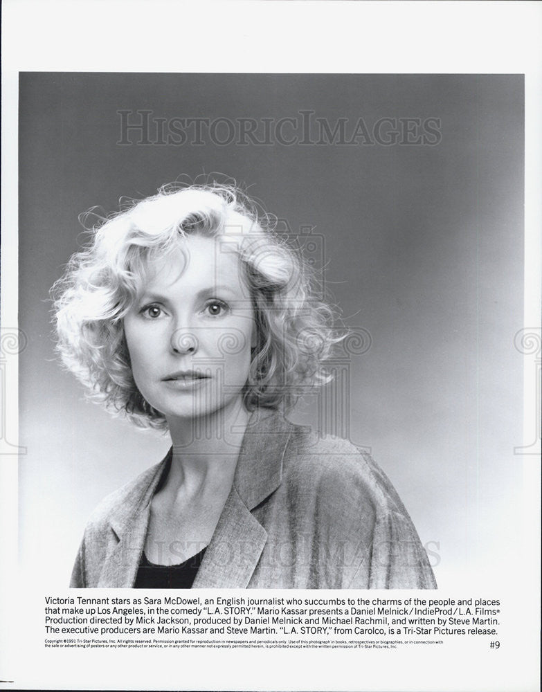 1991 Press Photo Actress Victoria Tennant In Tri-Star Pictures Comedy L.A. Story - Historic Images