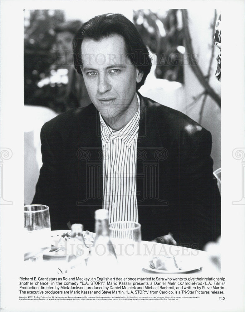 1991 Press Photo Actor Richard E. Grant Stars In Comedy Movie L.A. Story - Historic Images