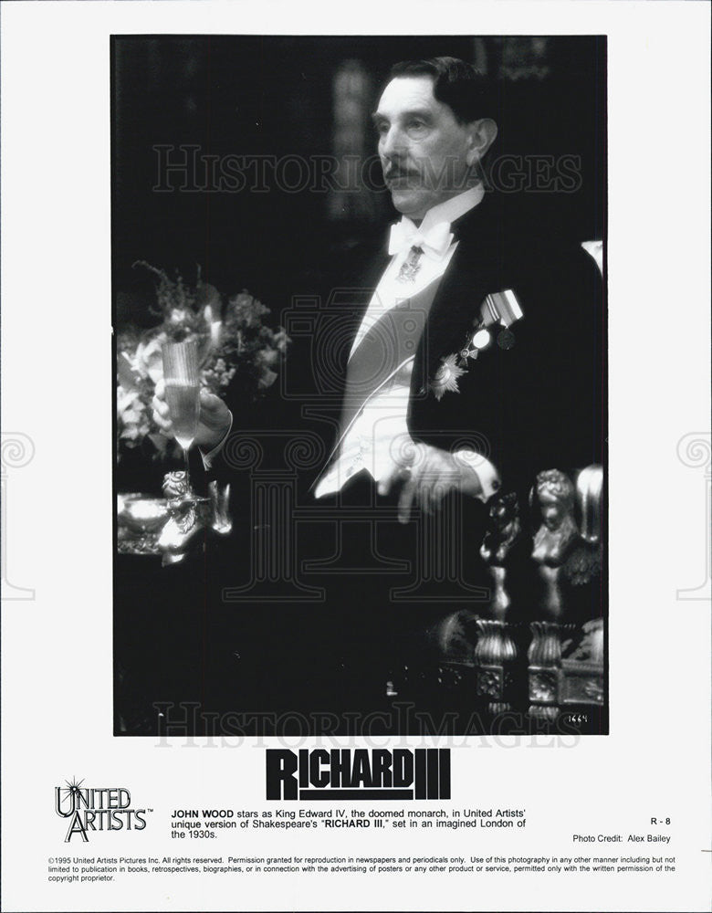 1995 Press Photo John Wood Stars In Movie Version Of Shakespeare&#39;s Richard III - Historic Images