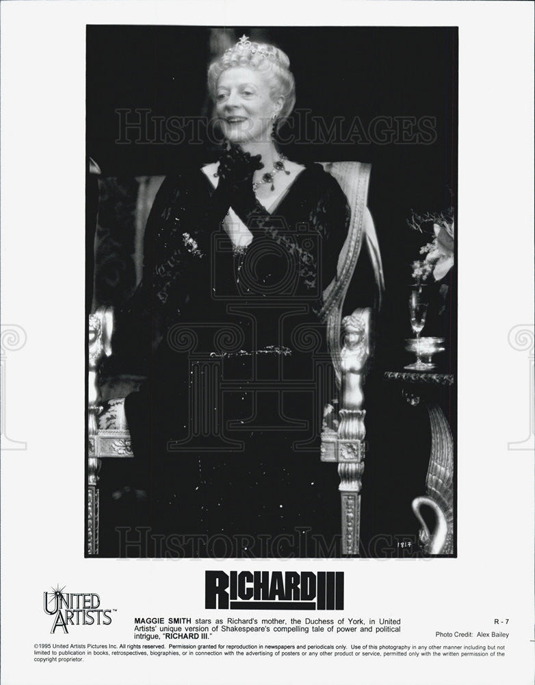 1995 Press Photo Actress Maggie Smith In Movie Version Shakespeare&#39;s Richard III - Historic Images