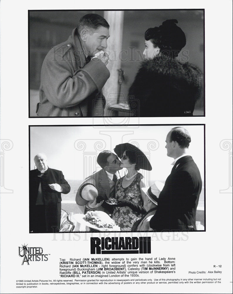 1995 Press Photo Ian McKellen Kristin Scott-Thomas In Shakespeare&#39;s Richard III - Historic Images