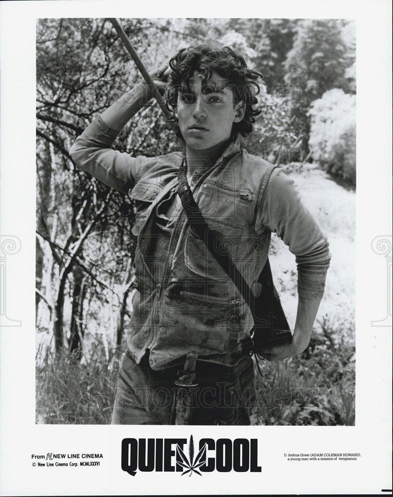 1986 Press Photo Actor Adam Coleman Howard Starring In &quot;Quiet Cool&quot; - Historic Images
