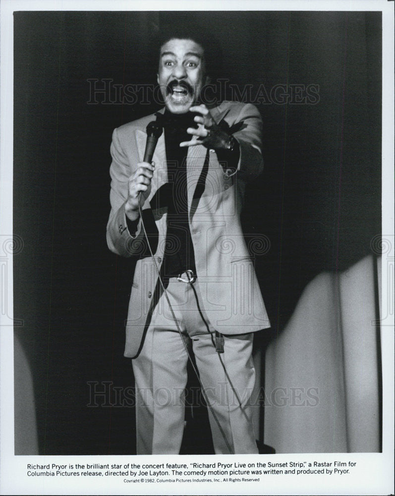 1982 Press Photo Comedian Richard Pryor - Historic Images