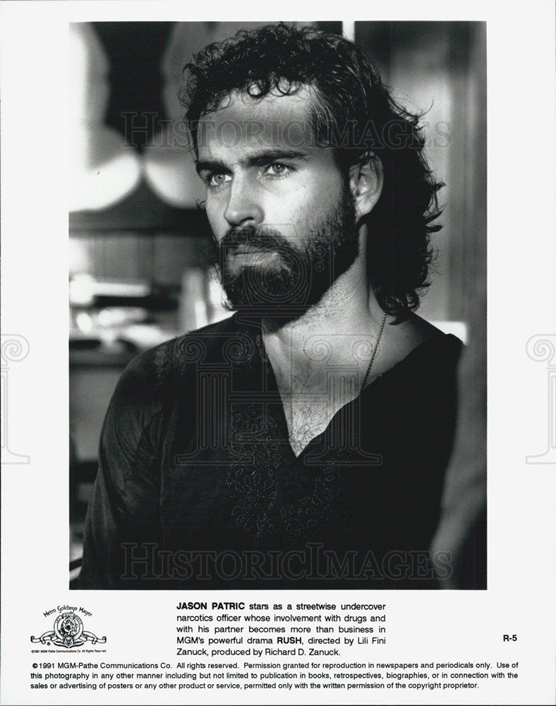 1991 Press Photo Actor Jason Patric Starring In MGM&#39;s Drama &quot;RUSH&quot; - Historic Images