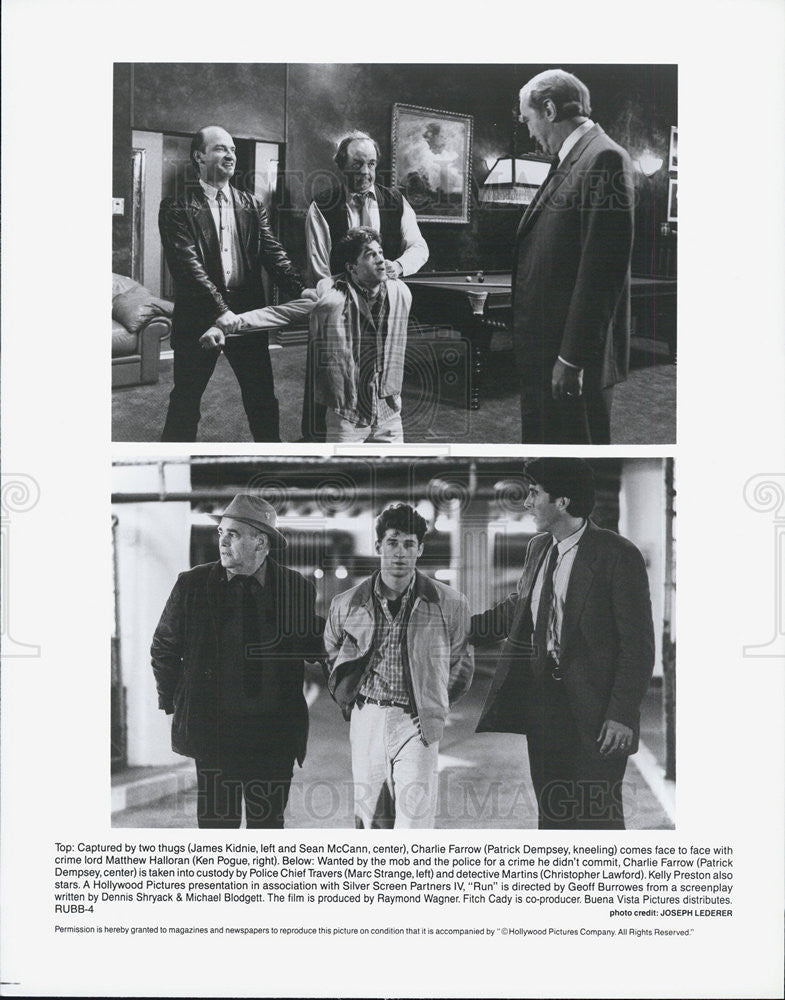 1991 Press Photo Actors James Kidnie, Sean McCann, Patrick Dempsey, Ken Pogue - Historic Images