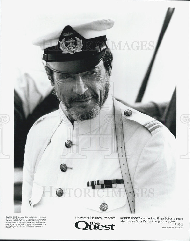 1996 Press Photo Roger Moore in &quot;The Quest&quot; - Historic Images