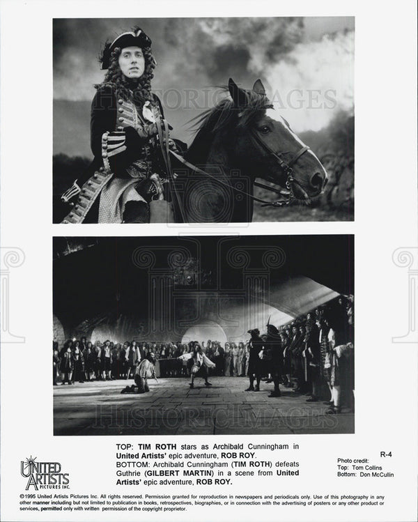 Tim Roth,Gilbert Martin in Rob Roy 1995 vintage promo photo print ...