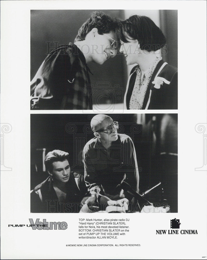 1990 Press Photo Allan Moyle Directs Christian Slater Movie Pump Up The Volume - Historic Images