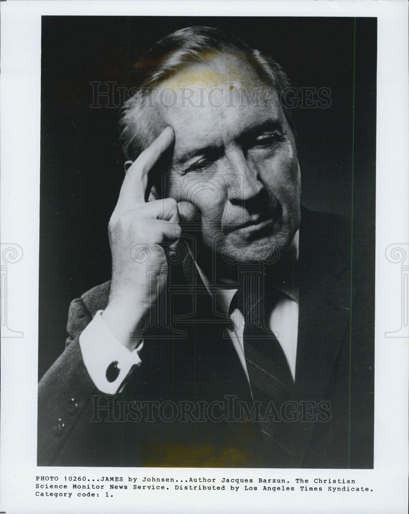 Press Photo &quot;James&quot; written by Jacques Barrun - Historic Images