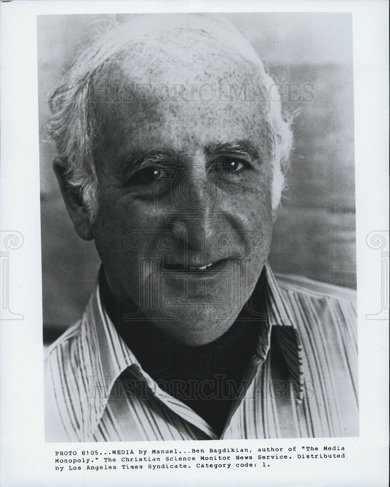 Press Photo Ben Bagdikian Author of  &quot;The Media Monopoly&quot; - Historic Images