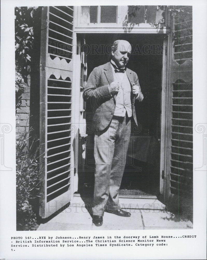 Press Photo Author Henry James - Historic Images