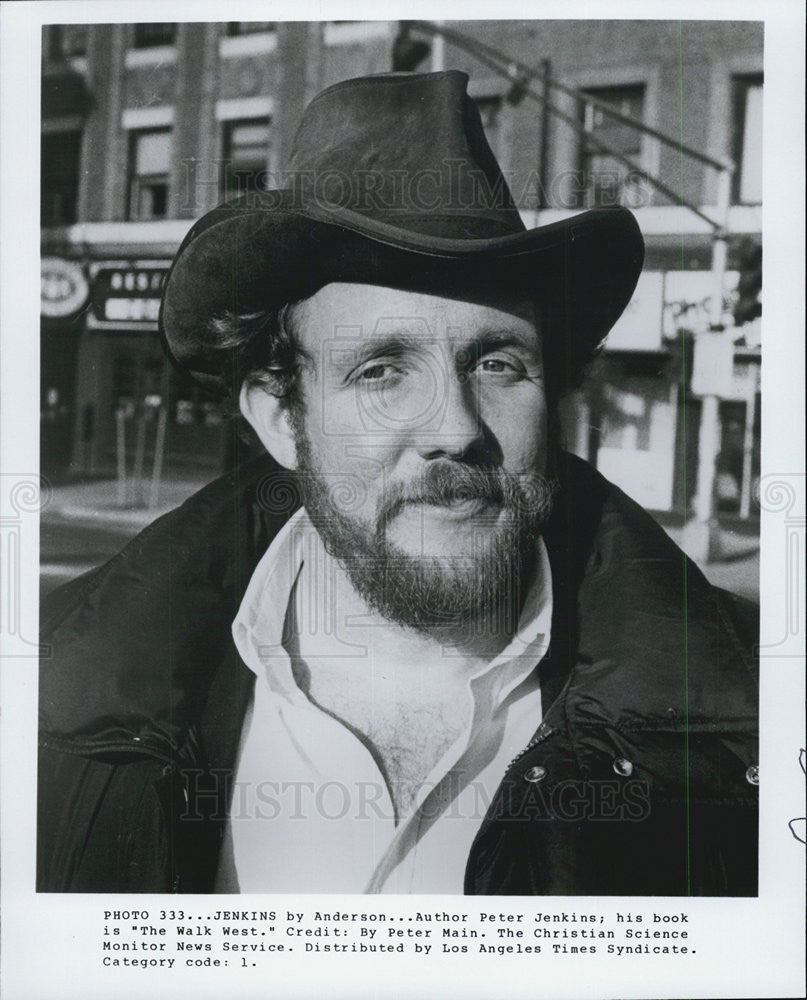 Press Photo Author Peter Jenkins - Historic Images