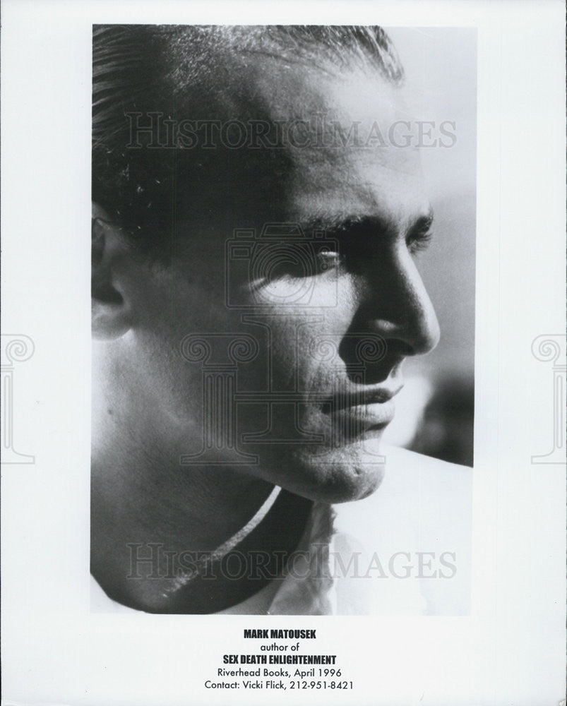 1996 Press Photo Mark Matousek Author of &quot;Sex Death Enlightenment&quot; - Historic Images