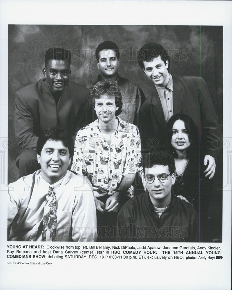 1992 Press Photo Comedians on HBO Comedy Hour: The 15th Annual Young Comedian Sh - Historic Images