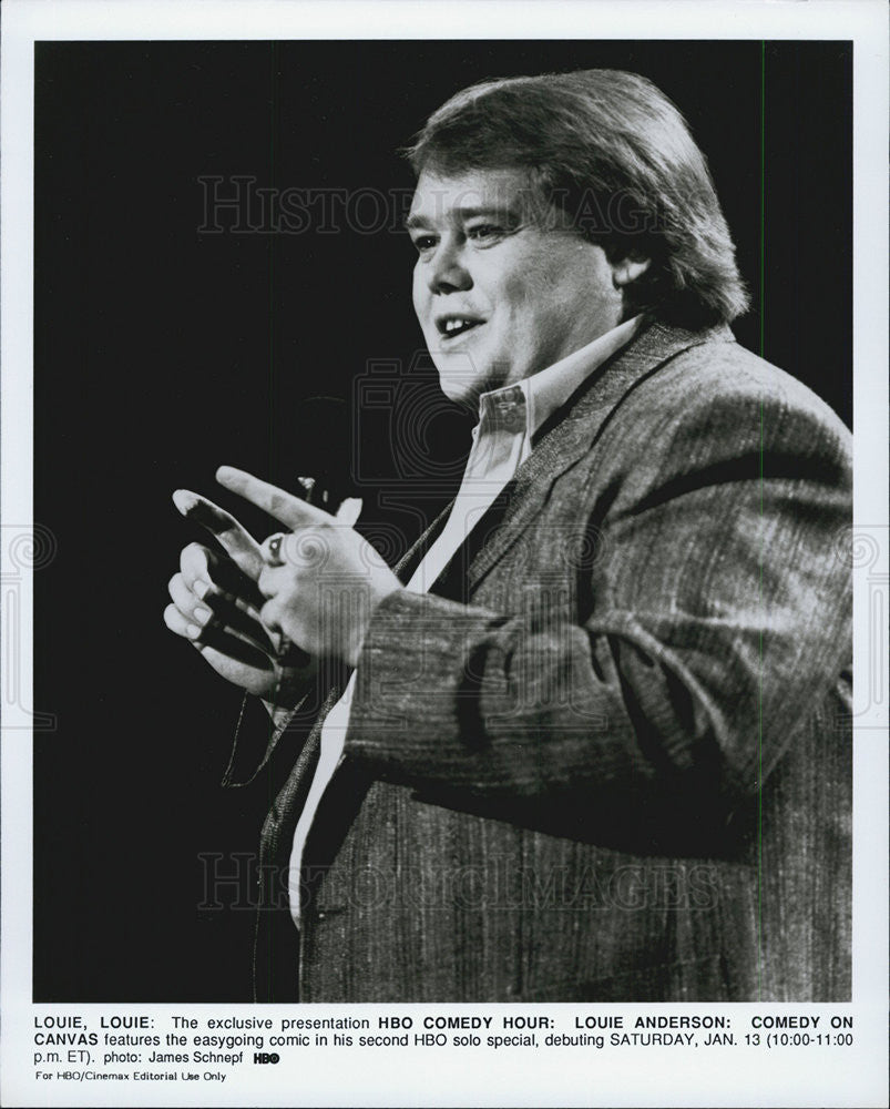 Press Photo Louie Anderson: &quot;Comedy on Canvas&quot; - Historic Images