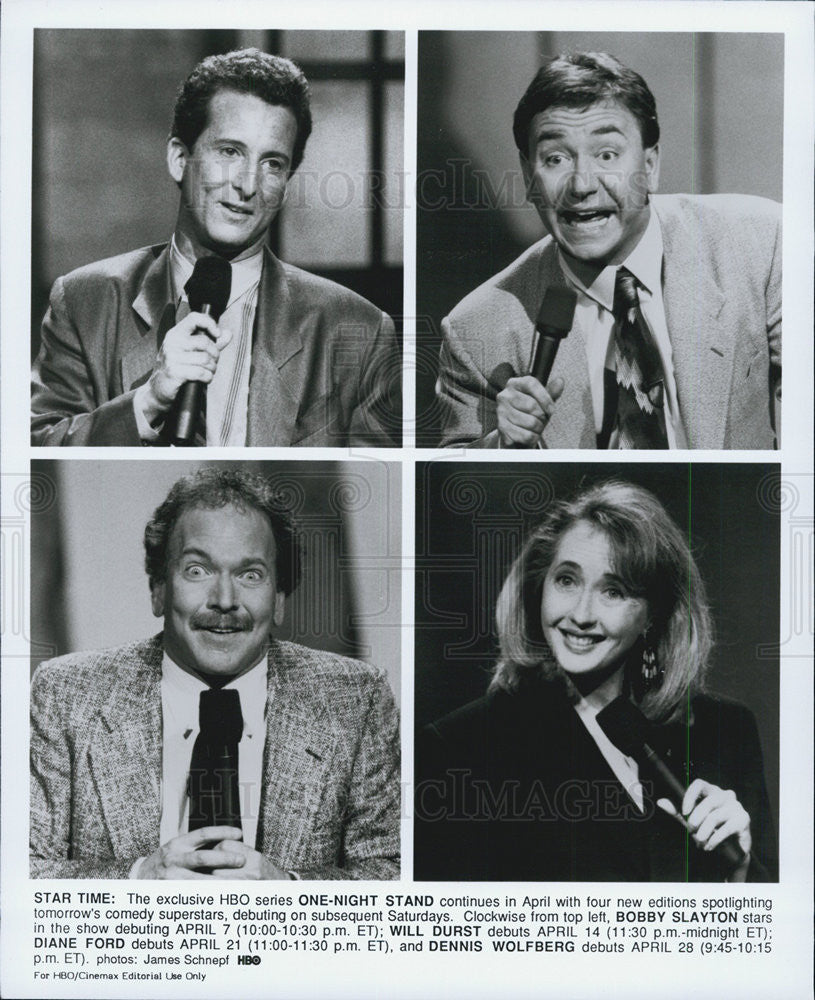 1989 Press Photo Cast Members in &quot;One Night Stand&quot; - Historic Images