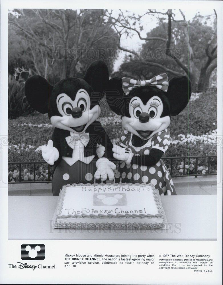 1987 Press Photo Mickey & Minnie Mouse - Historic Images