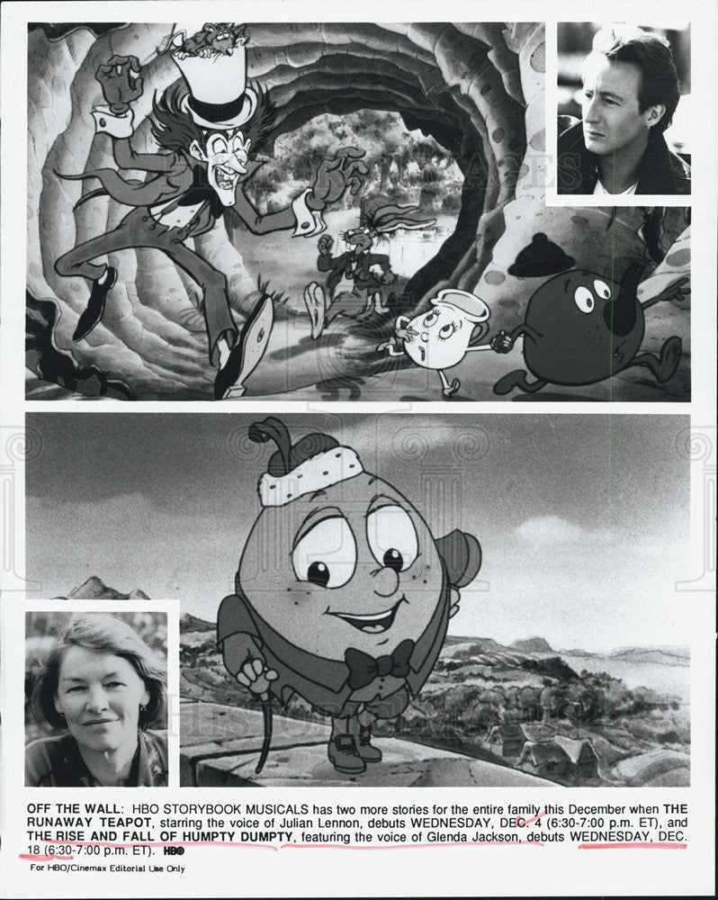 Press Photo HBO Storybook The Runaway Teapot The Rise And Fall Of Humpty Dumpty - Historic Images