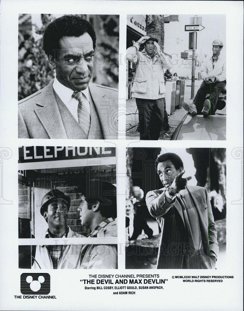 1981 Press Photo Bill Cosby And Elliott Gould Star In The Devil And Max Devlin - Historic Images