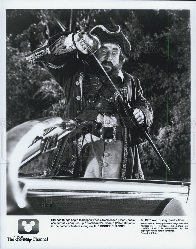 1967 Press Photo Dean Jones And Peter Ustinov In Disney Movie Blackbeard's Ghost - Historic Images