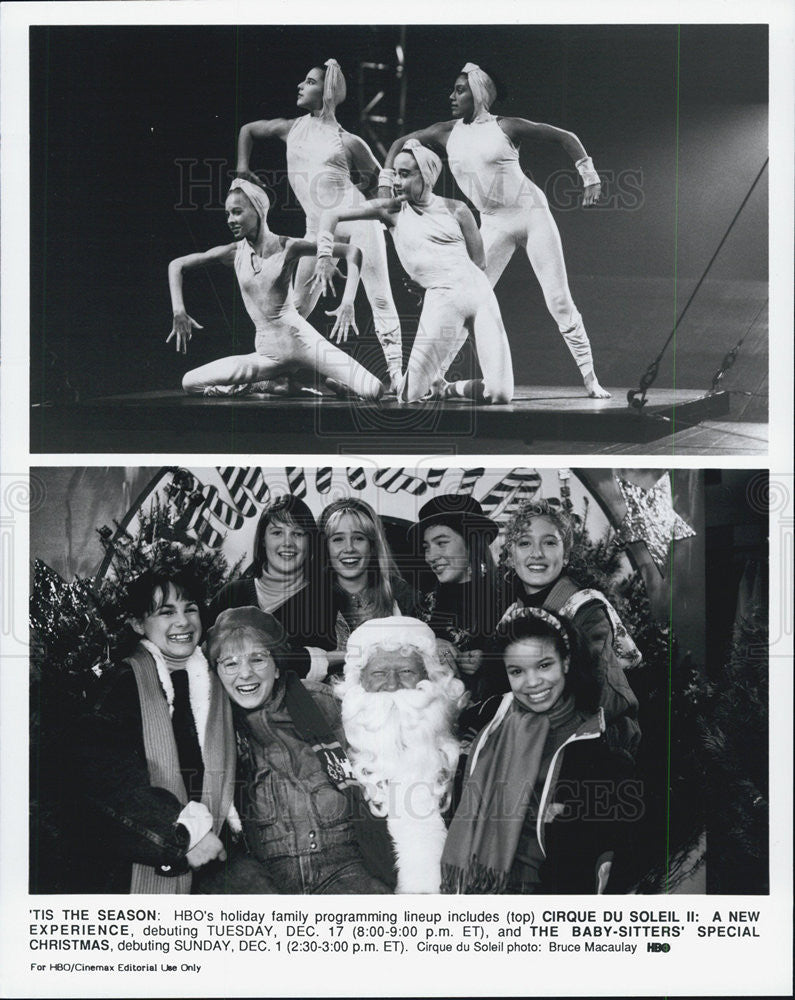 Press Photo HBO&#39;s holiday programs &quot;Cirque Du Soleil II and The Baby-Sitters.&quot; - Historic Images