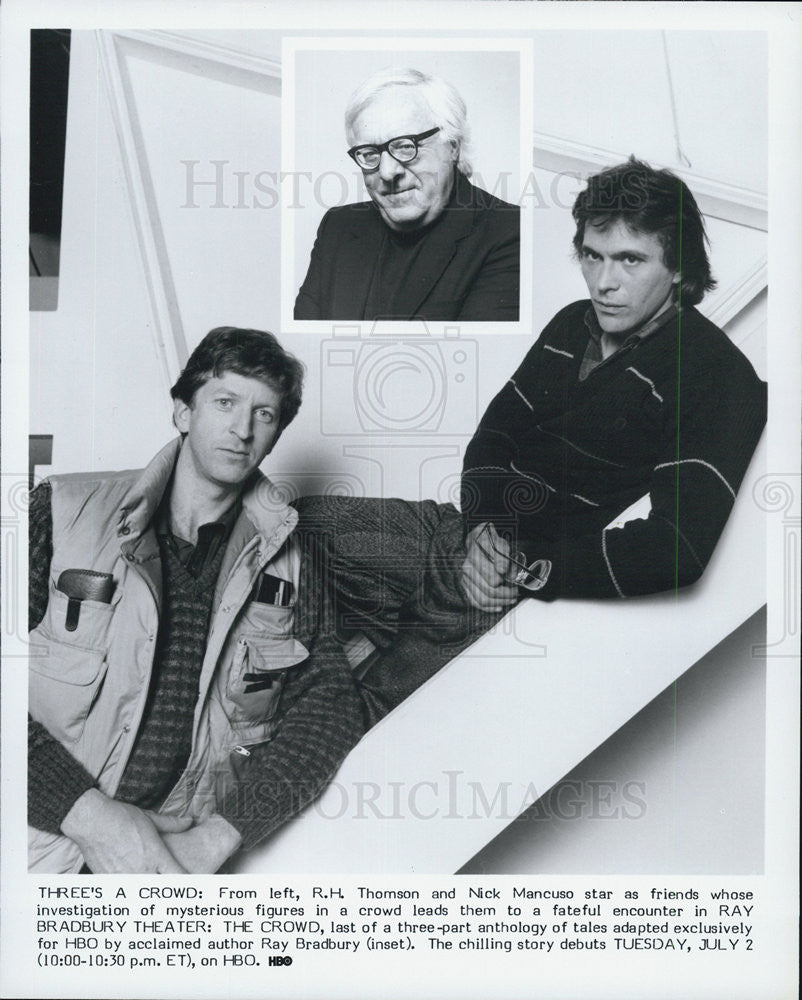 Press Photo The Crowd R H Thomson Nick Mancuso HBO author Ray Bradbury - Historic Images