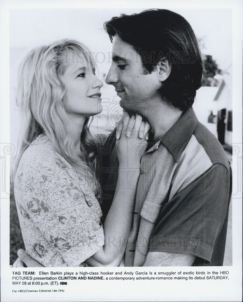 Press Photo Ellen Barkin, Andy Garcia in "Clinton and Nadine" - Historic Images