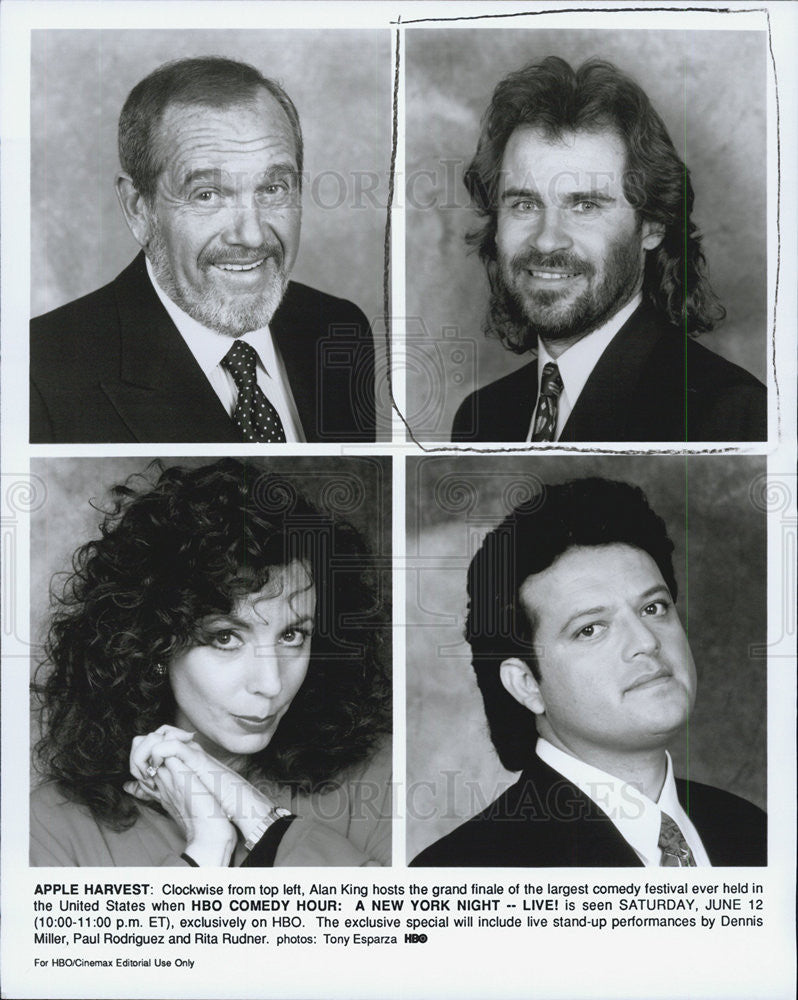 Press Photo HBO Comedy Hour A New York Night Live Dennis Miller Rita Rudner - Historic Images