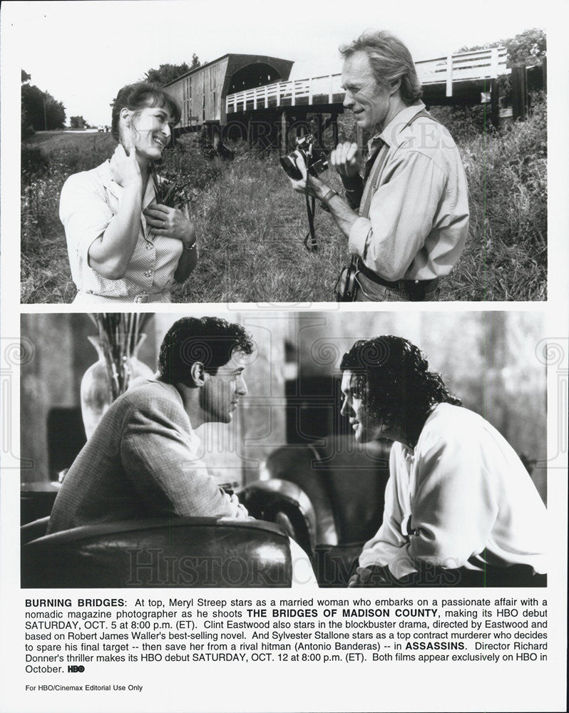 Press Photo Meryl Streep, Clint Eastwood in &quot;Bridges of Madison County&quot; - Historic Images