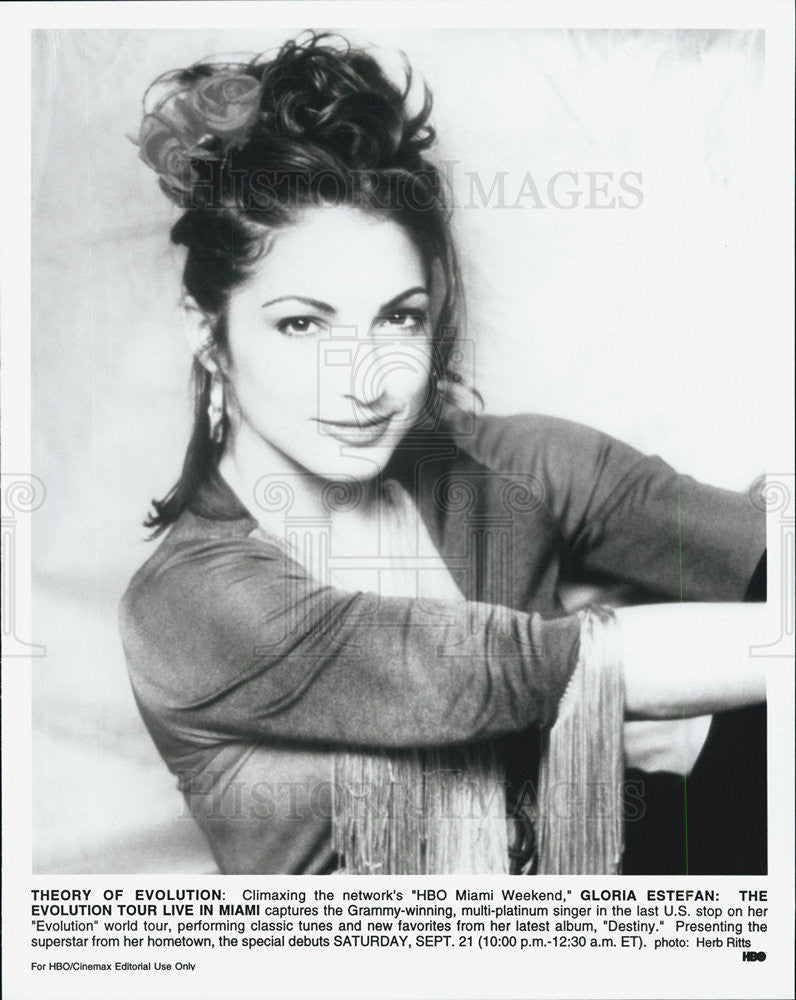 1996 Press Photo HBO Gloria Estefan: Evolution Tour Live in Miami - Historic Images