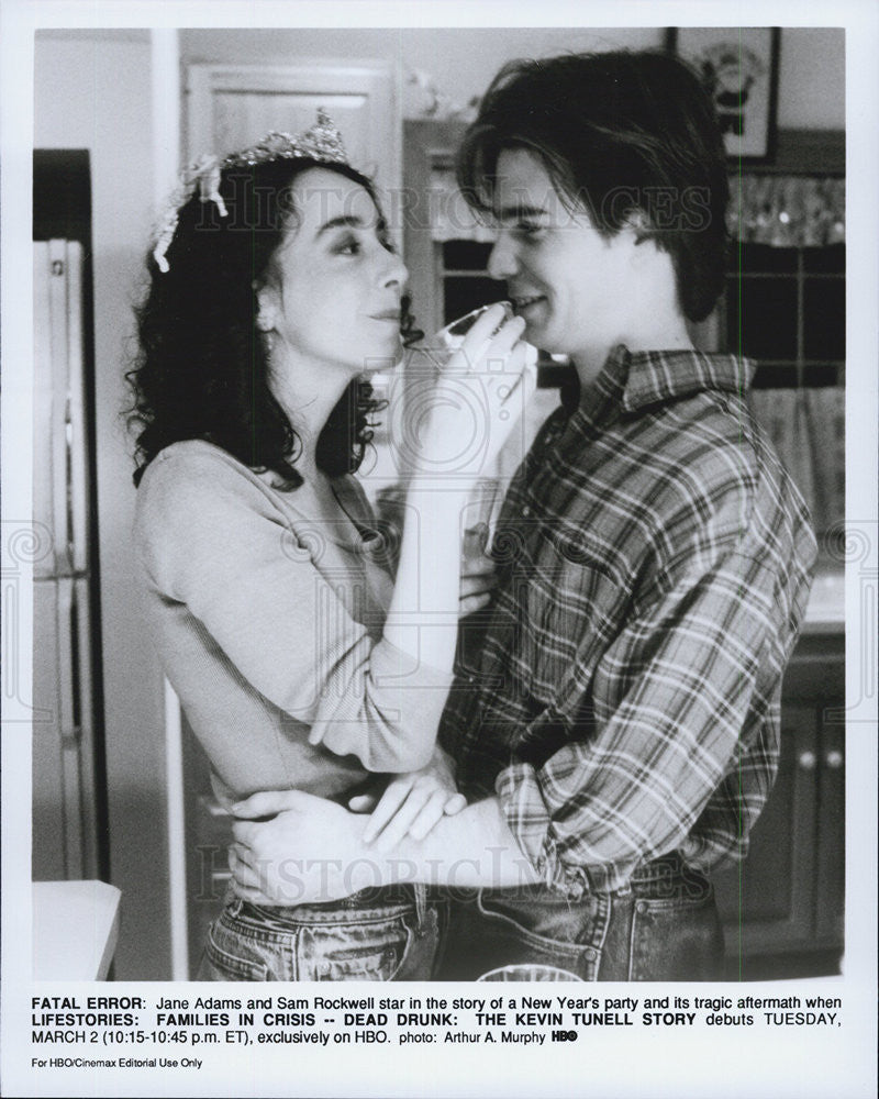 Press Photo Jane Adams And Sam Rockwell In Lifestories Families In Crisis Series - Historic Images