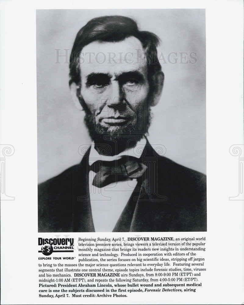 Press Photo Discovery Channel Abraham Lincoln - Historic Images