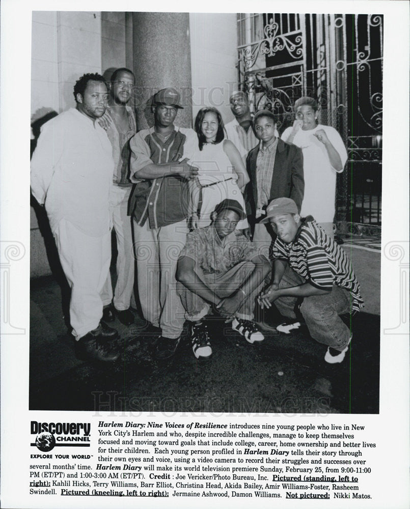 Press Photo Discovery Channel Documentary Harlem Diary Nine Voices Of Resilience - Historic Images