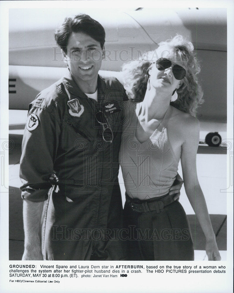 1992 Press Photo Afterburn Vincent Spano Laura Dern - Historic Images