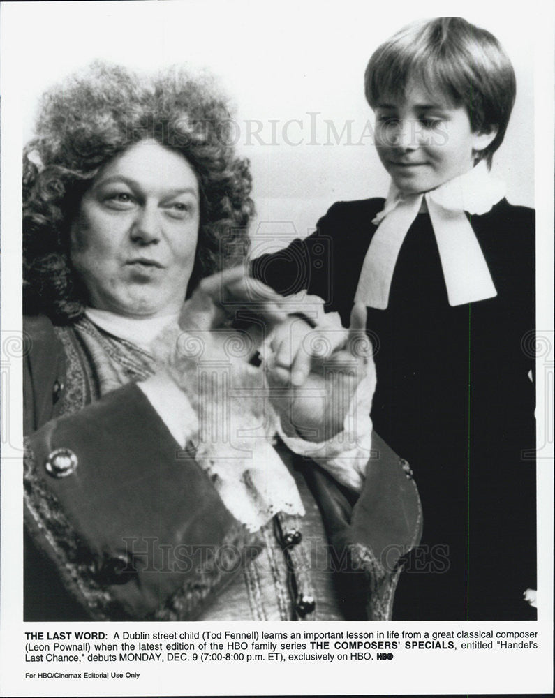 Press Photo Tod Fennell, Leon Pownall in "Handel's Last Chance" - Historic Images