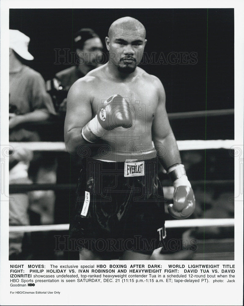Press Photo World Lightweight Title Fight: Philip Holiday VS. Ivan Robinson - Historic Images