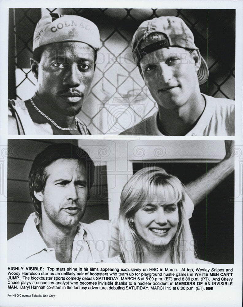 Press Photo Wesley Snipes, Woody Harrelson in "White Men Can't Jump" - Historic Images